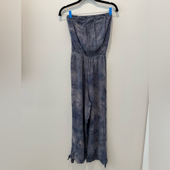 Free People Blue Strapless Jumpsuit - Picture 2 of 12